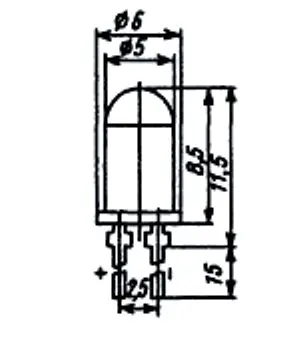 АЛ336К диод светоизлучающий фото 3