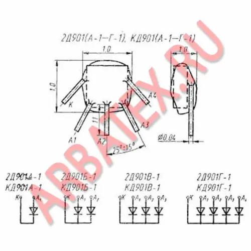 2Д901В1 диодная матрица фото 3 2Д901В1 диодная матрица фото 3