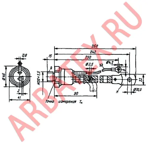 Т15-160-10 тиристор фото 3