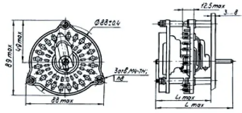 ПЩ-24П2Н1 переключатель щеточный фото 3 ПЩ-24П2Н1 переключатель щеточный фото 3