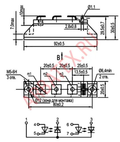 МТОТО-80-11 модуль тиристорный фото 2 МТОТО-80-11 модуль тиристорный фото 2