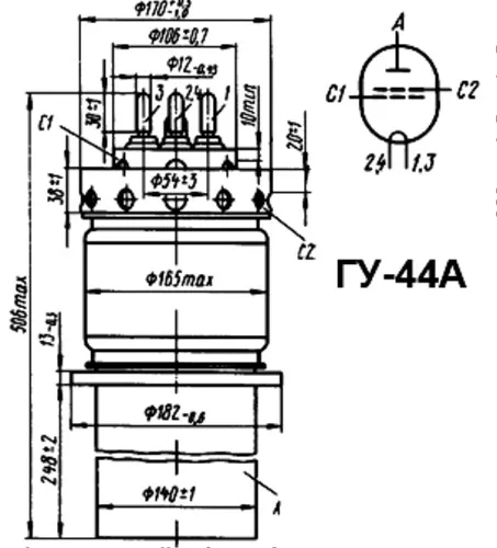 ГУ-44А генераторный триод фото 3