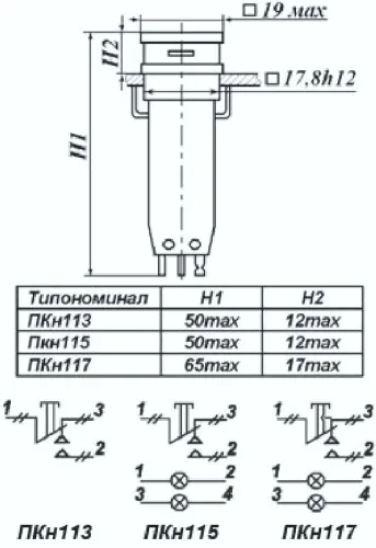 ПКН113-1зВ переключатель фото 3