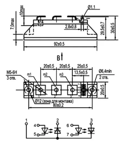 МТОТО-80-10 модуль тиристорный фото 3