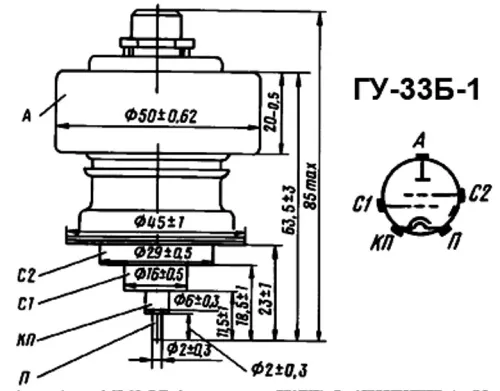 ГУ-33Б-1 генераторный триод фото 3 ГУ-33Б-1 генераторный триод фото 3